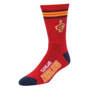 Cleveland Cavaliers For Bare Feet 4-Stripe Deuce Crew Socks
